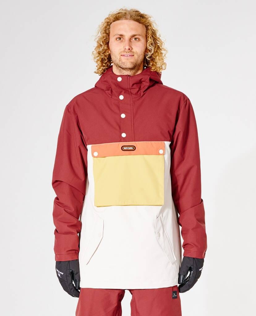 Rip Curl Primative Anorak Jacket Maroon