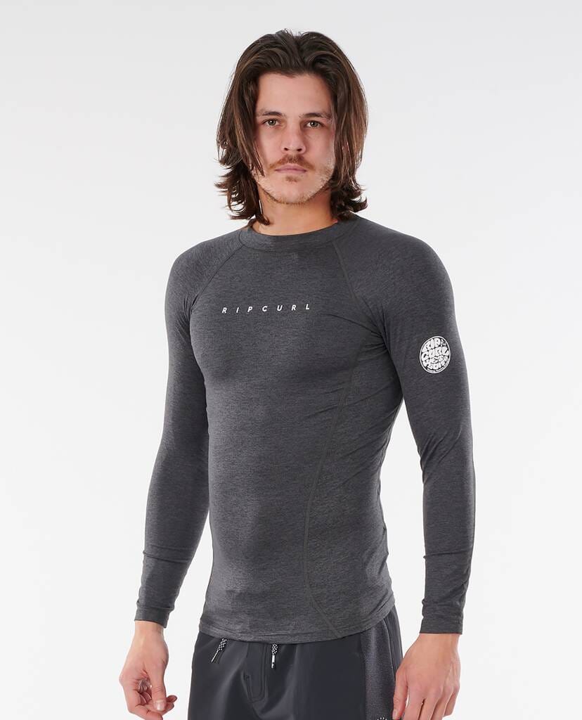 Rip Curl Dawn Patrol Perf Long Sleeve UV Tee Black Marled