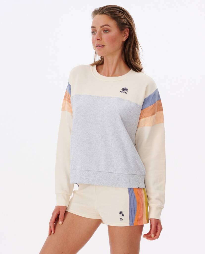 Rip Curl Melting Crew Fleece Off White