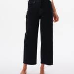 Rip Curl Sparrows Crop Wide Leg Denim Washed Black - imagine 1