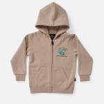 Rip Curl Micro Waves Zip Thru Hood Grom Taupe - imagine 1