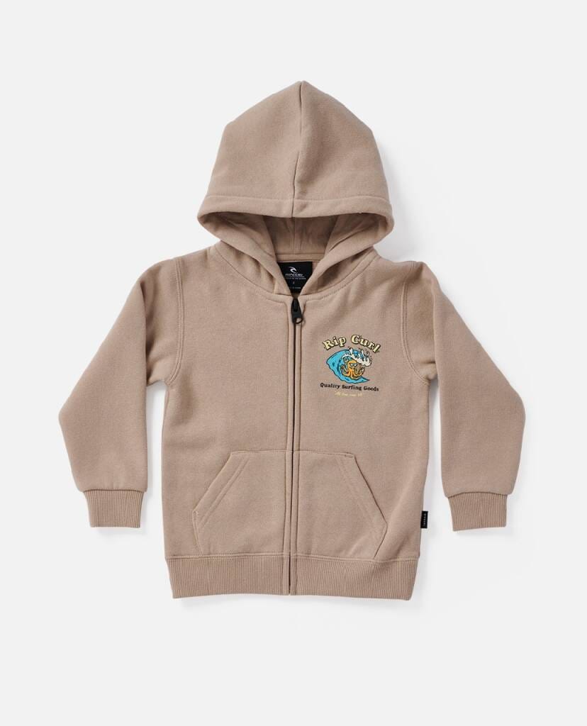 Rip Curl Micro Waves Zip Thru Hood Grom Taupe