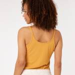 Rip Curl Amantea Rib Top Tank Gold - imagine 3