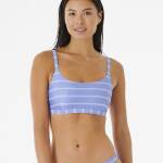 Rip Curl Classic Surf D Cup Crop Bikini Top Blue/White - imagine 1