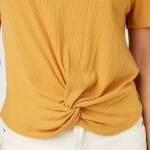 Rip Curl Lauria Rib Short Sleeve Tee Gold - imagine 3