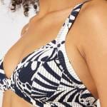 Rip Curl Afterglow Fixed Triangle Bikini Top Navy - imagine 3