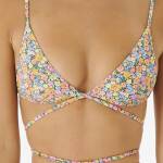 Rip Curl Afterglow Floral Wrap Triangle Bikini Top - imagine 3