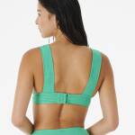 Rip Curl Premium Surf Deep V Bikini Top Green - imagine 3
