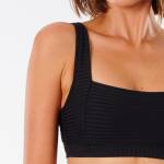 Rip Curl Premium Surf D Cup Crop Bikini Top Black - imagine 3