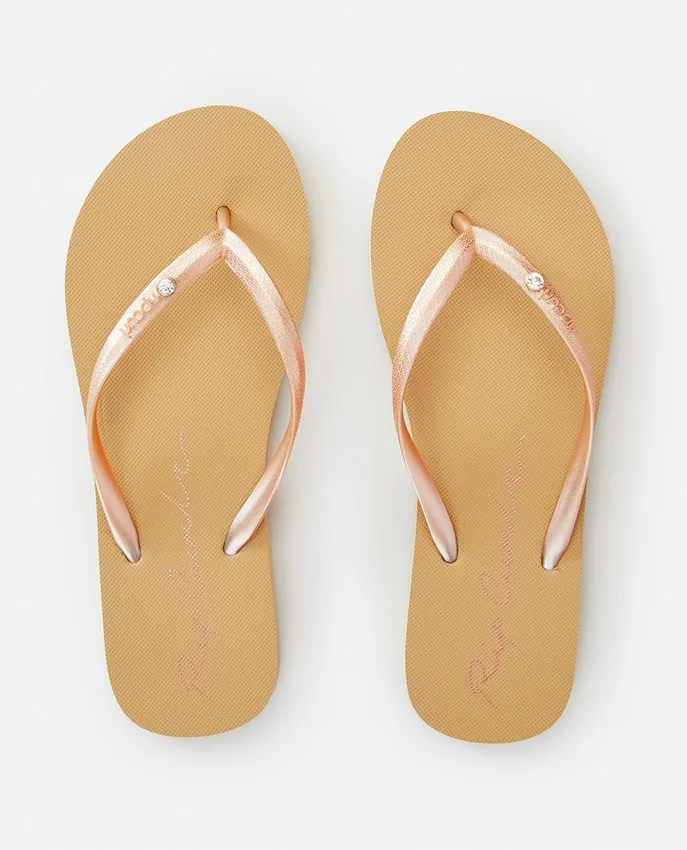 Rip Curl Script Wave Open Toe Shoes Gold