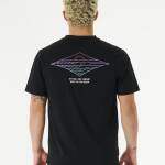 Rip Curl Vaporcool Line Up Tee Black - imagine 3