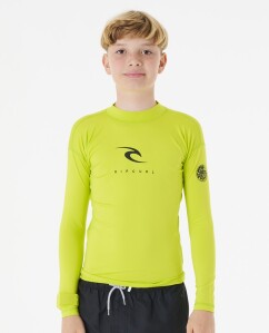 Rip Curl Corps Long Sleeve Rash Vest Boy Lime