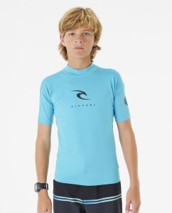 Rip Curl Corps Short Sleeve Rash Vest Boy Blue