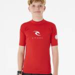 Rip Curl Corps Short Sleeve Rash Vest Boy Red - imagine 1