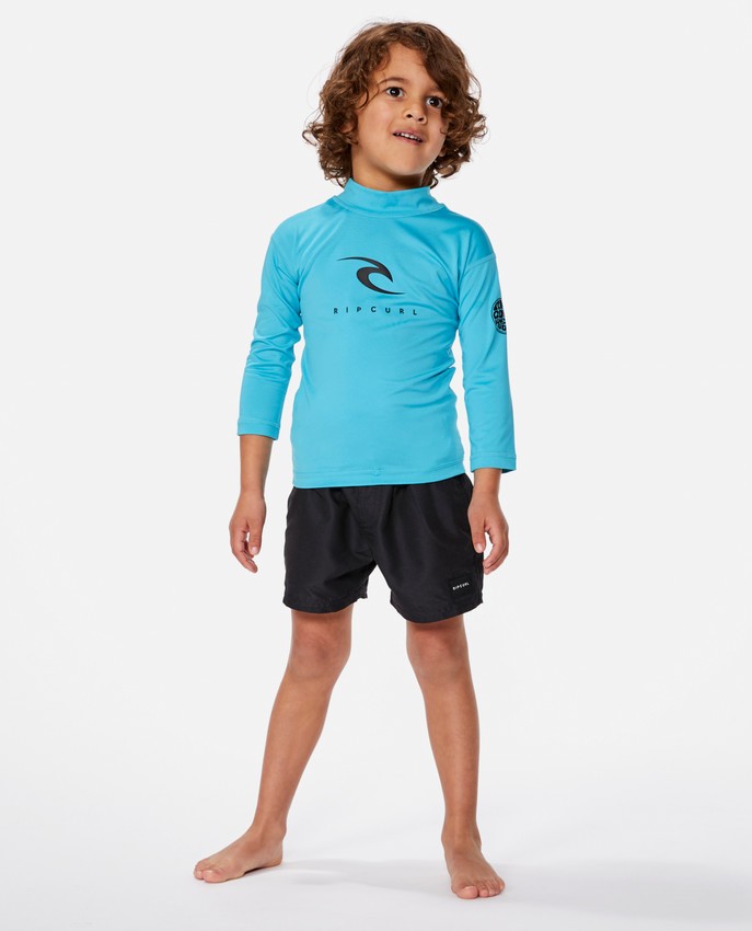 Rip Curl Corps Long Sleeve Rash Vest Grom Blue