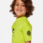 Rip Curl Corps Short Sleeve Rash Vest Grom Lime - imagine 3