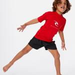 Rip Curl Corps Short Sleeve Rash Vest Grom Red - imagine 1