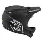 Troy Lee Designs D4 Mips Carbon Stealth Black Silver 2023 - imagine 3