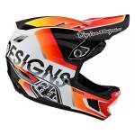 Troy Lee Designs D4 Mips Composite Qualifier White Orange 2023 - imagine 3