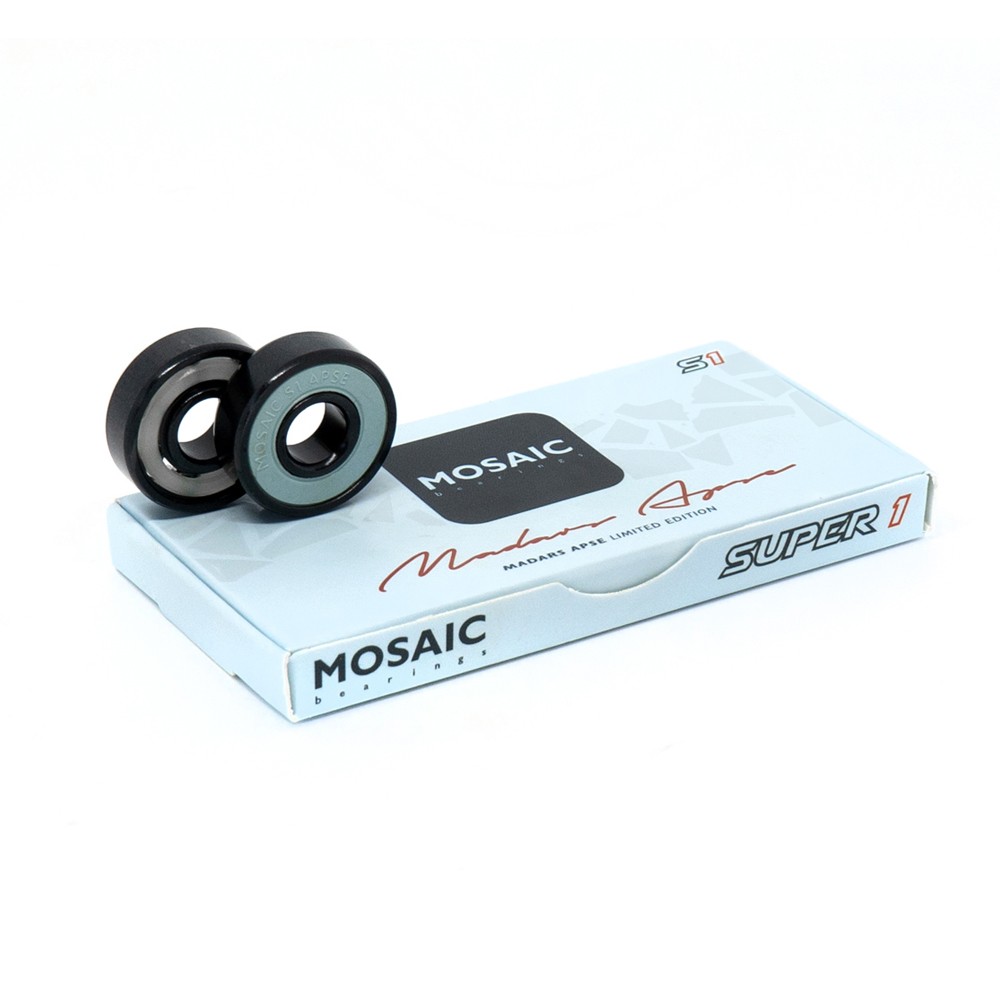 Super 1 Madars Apse Abec 7 Black Blue White Mosaic Bearings