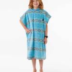 Rip Curl Printed hooded Poncho Boy Light Aqua - imagine 1
