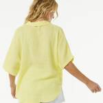 Rip Curl Premium Surf Short Sleeve Shirt Yellow - imagine 3