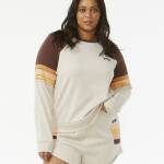 Rip Curl Surf Revival Raglan crew Fleece Oatmeal Marle - imagine 1