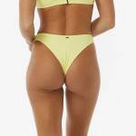 Rip Curl Premium Surf Hi Leg Brazilian Bikini Bottom Bright Yellow - imagine 3
