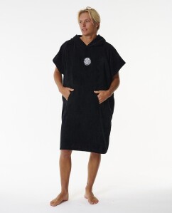 Rip Curl Logo hooded Poncho Black