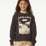 Rip Curl Tropic Search crew fleece Girl Washed Black - imagine 1