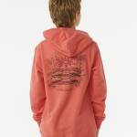 Rip Curl Lost Islands Art hooded Boy Hot Coral - imagine 3