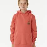 Rip Curl Lost Islands Art hooded Boy Hot Coral - imagine 1