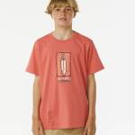 Rip Curl Lost Islands Short Sleeve Tee Kid Hot Coral - imagine 1