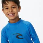 Rip Curl Brand Wave UPF Long Sleeve Rash Vest Boy Blue Gum - imagine 3