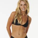 Rip Curl Premium Surf Fixed Triangle Bikini Top Black - imagine 1