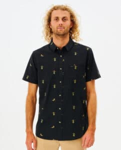 Rip Curl Hula Breach Short Sleeve Shirt Black