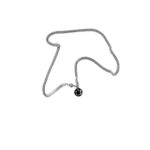 Krom Kendama Smiley Necklace - imagine 1