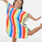 Rip Curl Mixed Snap Hooded Towel Poncho – Girl – Multicolor - imagine 1