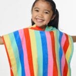Rip Curl Mixed Snap Hooded Towel Poncho – Girl – Multicolor - imagine 4