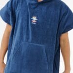Rip Curl Logo Hooded Towel Poncho – Bleumarin - imagine 5
