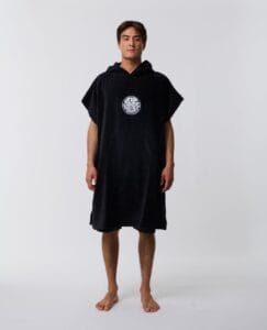 Rip Curl Logo Hooded Towel Poncho – Negru