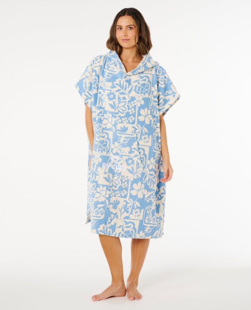 Rip Curl Mixed Hooded Towel Poncho – Blissful Blue