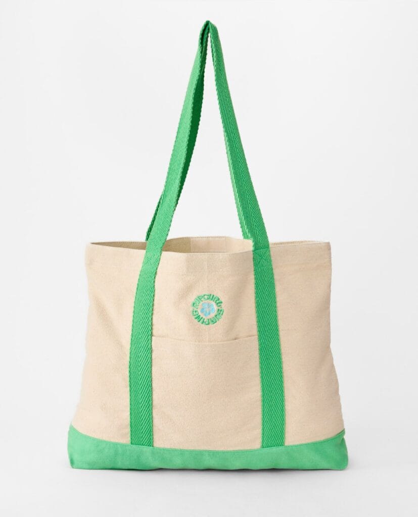 Rip Curl Mixed Logo 25L Tote Bag – Natural/Green