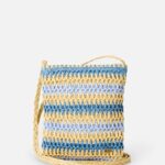 Rip Curl Crochet Mini 2.7L X Body Bag – Blue/Natural - imagine 1