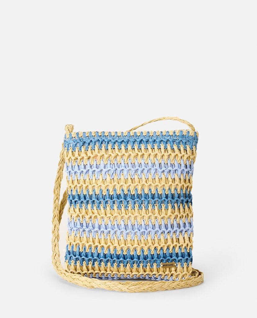 Rip Curl Crochet Mini 2.7L X Body Bag – Blue/Natural