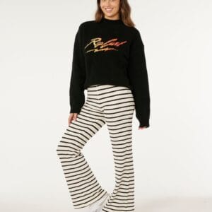 Bobbi Stripe Pant – Black/Off White