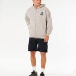 Rip Curl Search Zip Thru Hood Fleece – Stone - imagine 2