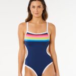 Rip Curl Surf Stripe Cheeky One Piece – Dark Navy - imagine 1