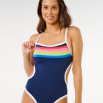 Rip Curl Surf Stripe Cheeky One Piece – Dark Navy - imagine 6