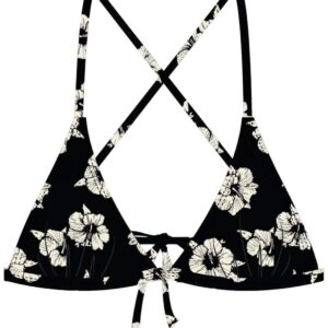 Party Wave Xback Triangle Bikini Top – Negru/Alb